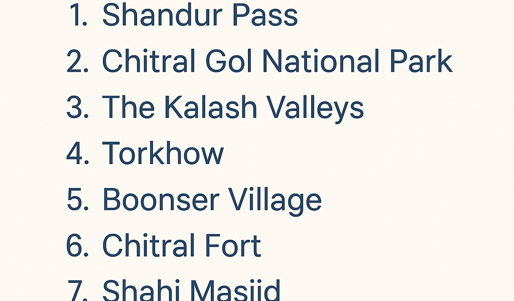 top 10 places to visit in chitral